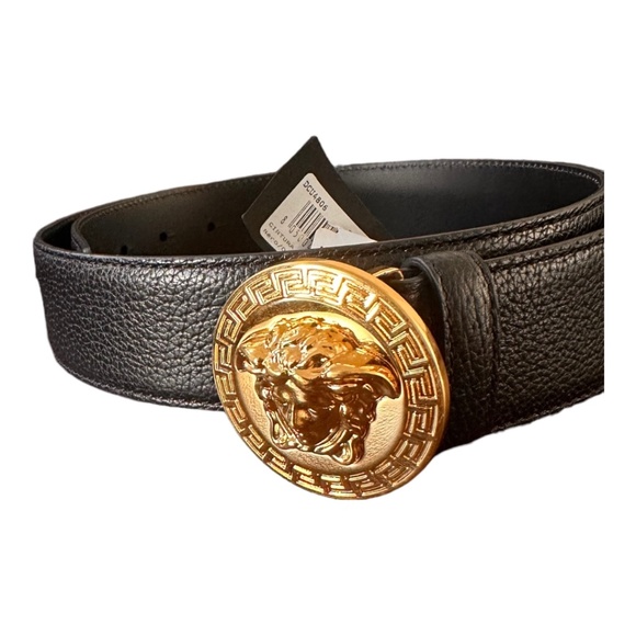 Versace - Medusa Biggie Leather Belt - Picture 2 of 8